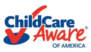 The image features the "Child Care Aware of America" logo with a red check mark and blue and red text.